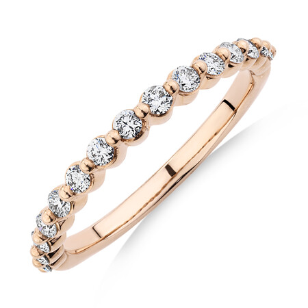 Evermore Wedding Band with 0.34 Carat TW of Diamonds in 10kt Rose Gold