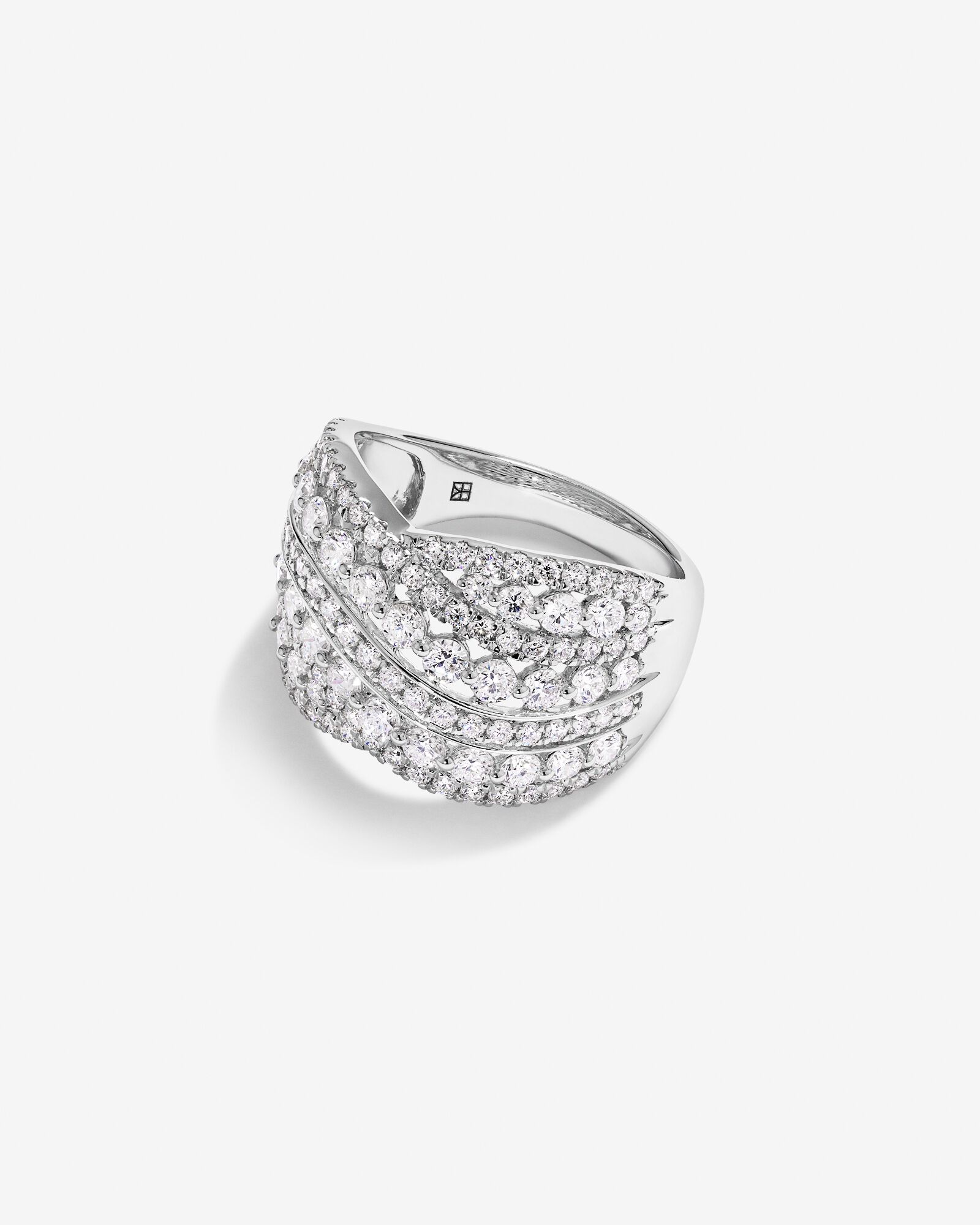 2.00 Carat TDW Laboratory-Grown Diamond Crossover Ring in 10kt White Gold