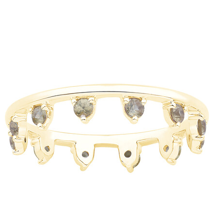 Zipper Ring with Yellow Sapphire in 10kt Yellow Gold Zipper Ring with Yellow Sapphire in 10kt Yellow Gold