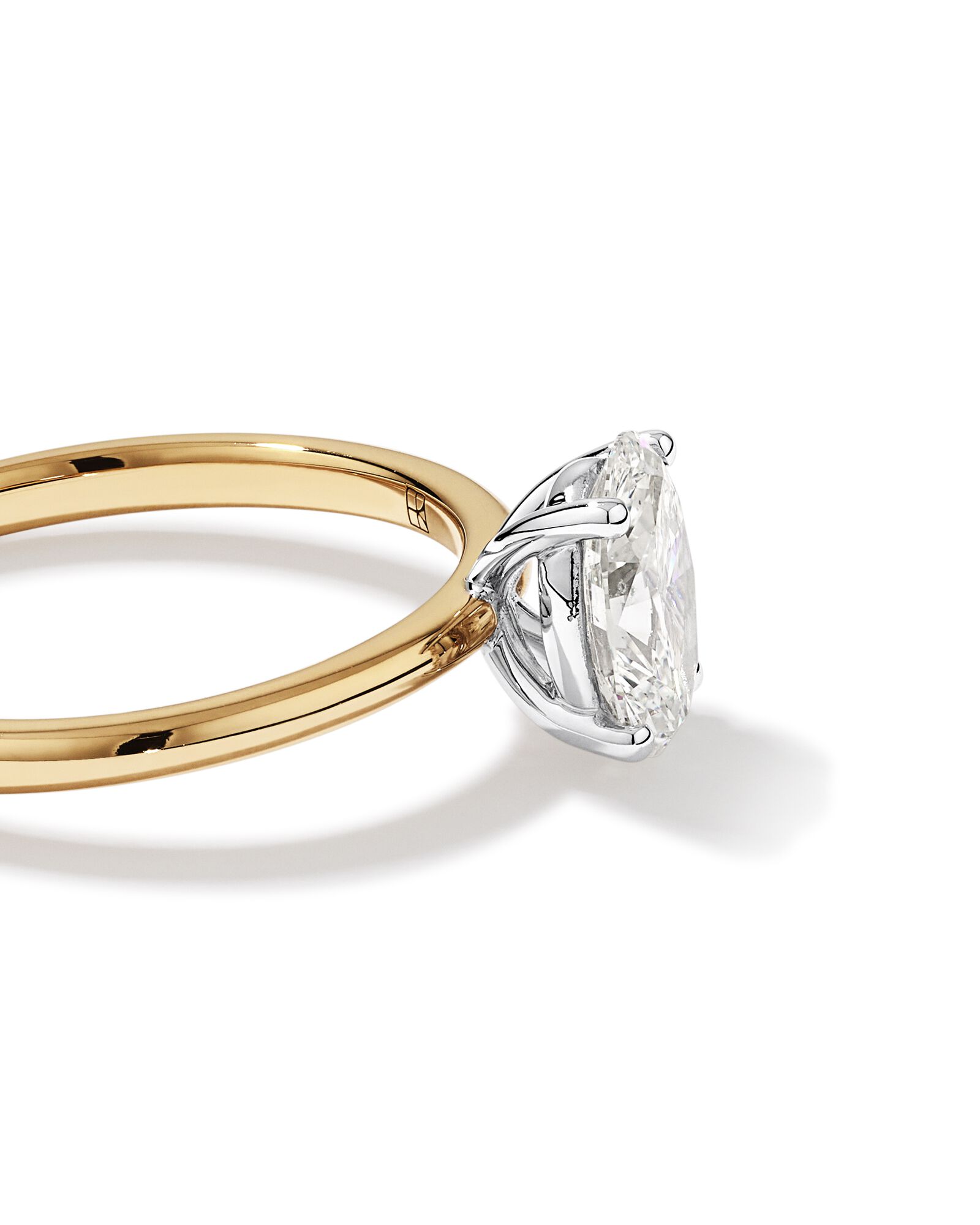 1.00 Carat TW Oval Canadian Diamond Solitaire in 18kt Yellow & White Gold