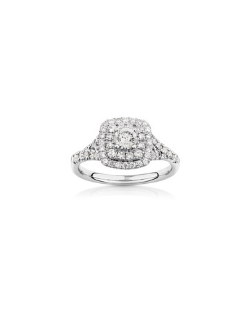 Bridal Set with 1.18 Carat TW of Diamonds in 14kt White Gold Bridal Set with 1.18 Carat TW of Diamonds in 14kt White Gold