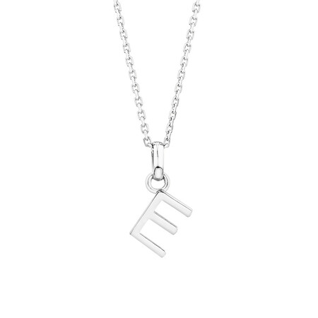 "E" Initial Pendant in Sterling Silver "E" Initial Pendant in Sterling Silver