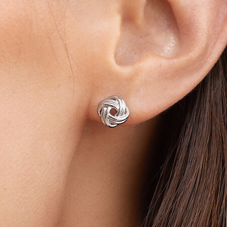 Knotted Swirl Studs in Sterling Silver Knotted Swirl Studs in Sterling Silver