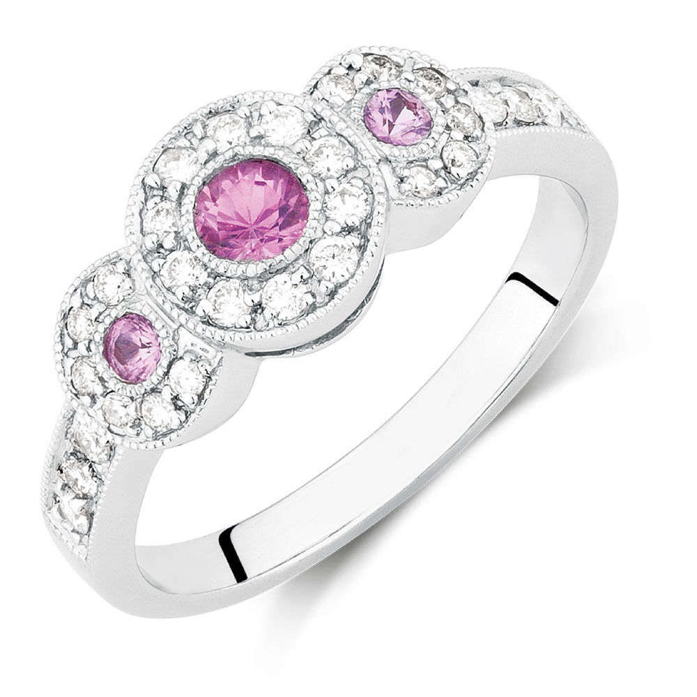 Michael hill pink sapphire engagement ring deals