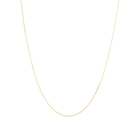 50cm (20") Box Chain in 18kt Yellow Gold
