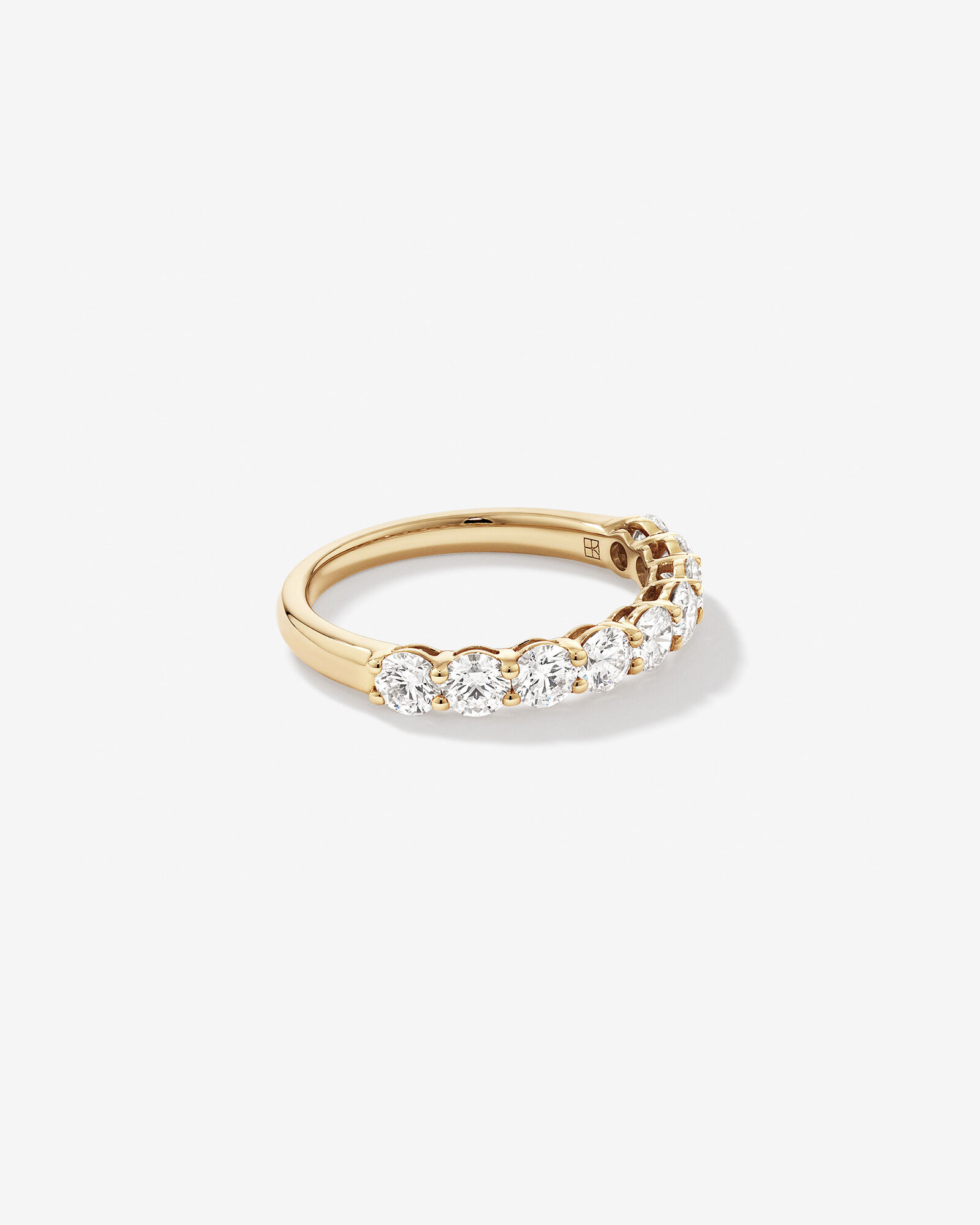 Alliance ronde TW en diamant brillant de laboratoire TW de 1,30 carat en or jaune 14 carats