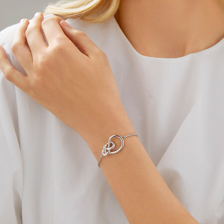 Knots Adjustable Bracelet in Sterling Silver Knots Adjustable Bracelet in Sterling Silver