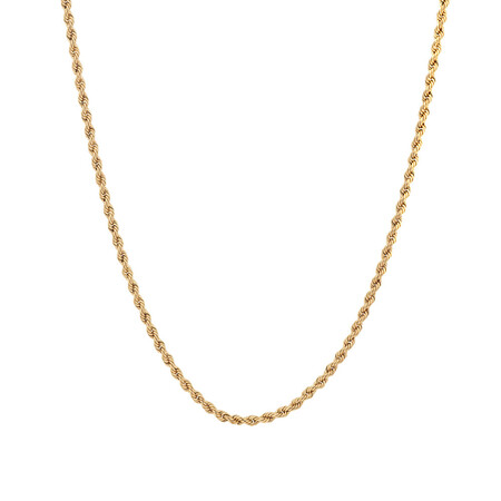55cm (22") Rope Chain in 10kt Yellow Gold 55cm (22") Rope Chain in 10kt Yellow Gold