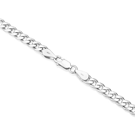 50cm (20") 5mm-5.5mm Width Curb Chain in Sterling Silver 50cm (20") 5mm-5.5mm Width Curb Chain in Sterling Silver