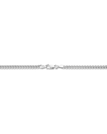 55cm (22") 3.5mm-4mm Width Miami Curb Chain in Sterling Silver 55cm (22") 3.5mm-4mm Width Miami Curb Chain in Sterling Silver
