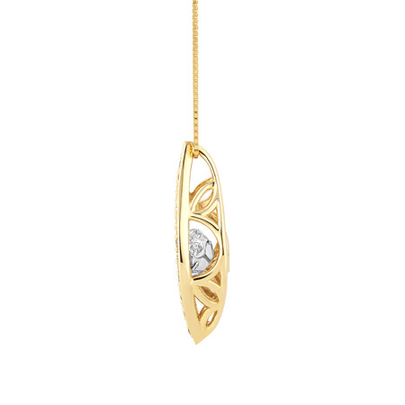 Everlight Drop Pendant with 0.20kt TW of Diamonds in 10kt Yellow Gold Everlight Drop Pendant with 0.20kt TW of Diamonds in 10kt Yellow Gold