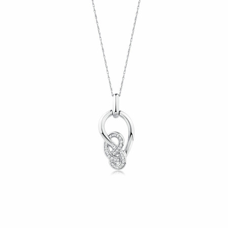 Small Knots Pendant with 0.13 Carat TW of Diamonds in Sterling Silver