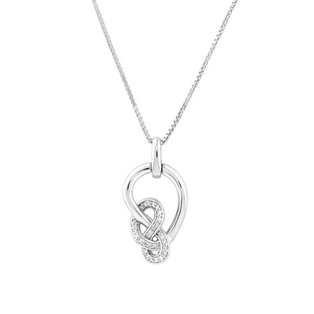 Small Knots Pendant with 0.13 Carat TW of Diamonds in Sterling Silver Small Knots Pendant with 0.13 Carat TW of Diamonds in Sterling Silver