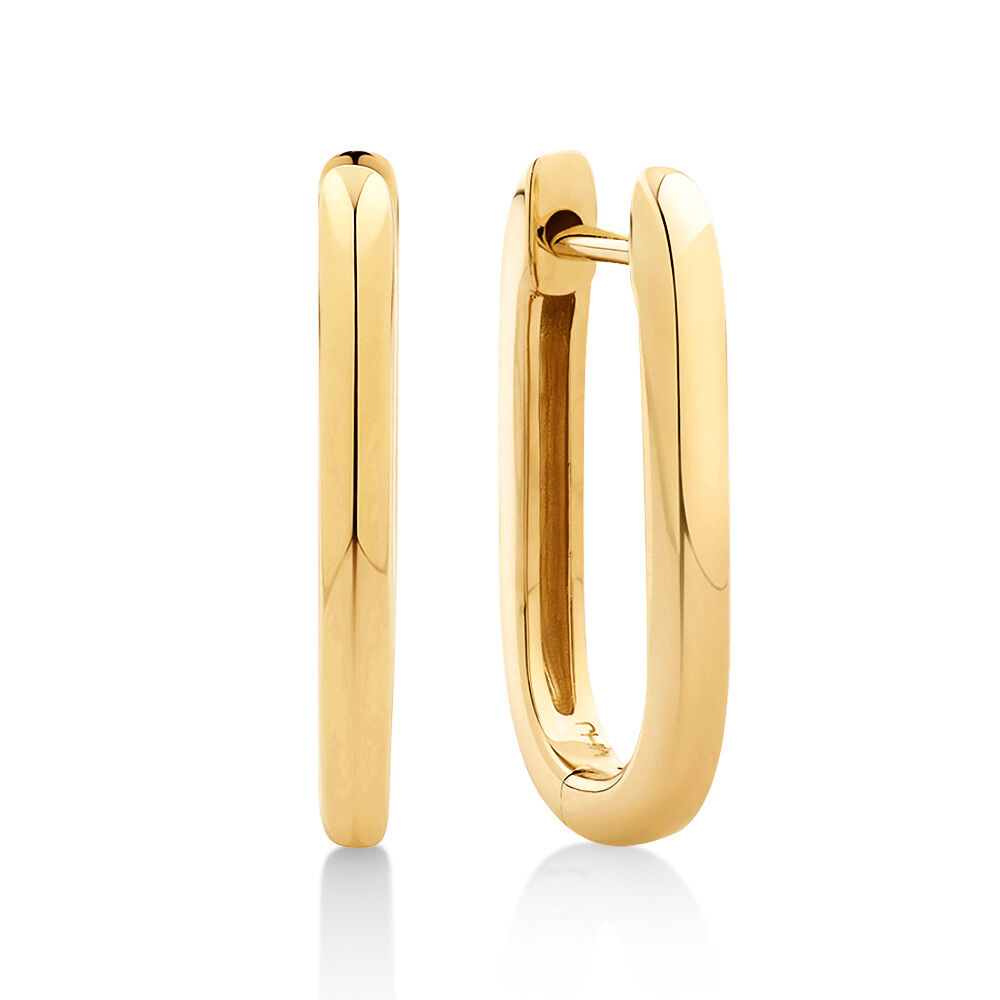 Gold paper clip earrings deals