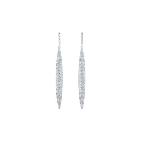 Earrings with Cubic Zirconia in Sterling Silver Earrings with Cubic Zirconia in Sterling Silver
