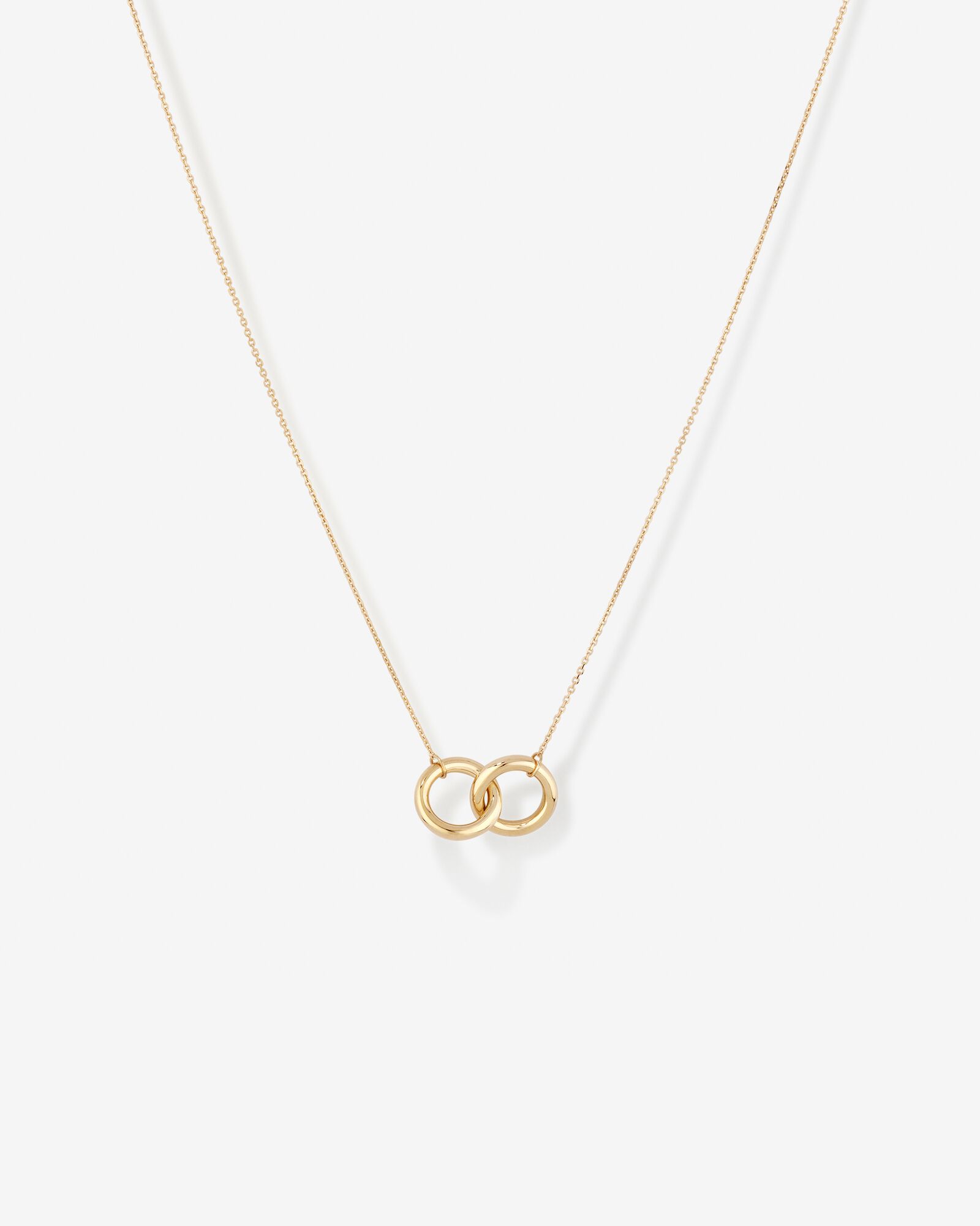 45cm (18”) Double Circle Necklace in 10kt Yellow Gold