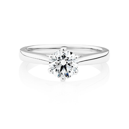 1 Carat Diamond Solitaire Ring in 10kt White Gold 1 Carat Diamond Solitaire Ring in 10kt White Gold