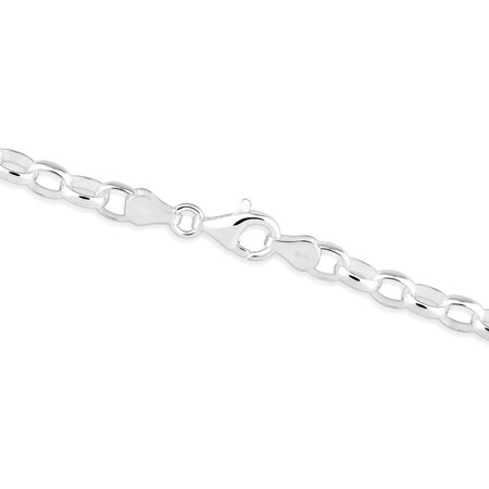 45cm (18") 4.5mm-5mm Width Belcher Fob Chain in Sterling Silver 45cm (18") 4.5mm-5mm Width Belcher Fob Chain in Sterling Silver