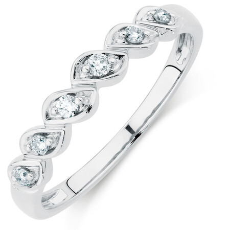 Wedding Band with Diamonds in 10kt White Gold Wedding Band with Diamonds in 10kt White Gold