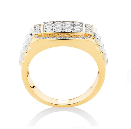 Ring with 1 Carat TW of Diamonds in 10kt Yellow & White Gold Ring with 1 Carat TW of Diamonds in 10kt Yellow & White Gold