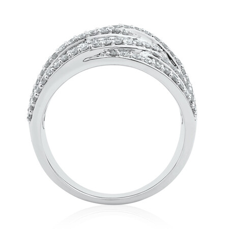 Crossover Ring with 1.75 Carat TW of Diamonds in 14kt White Gold Crossover Ring with 1.75 Carat TW of Diamonds in 14kt White Gold
