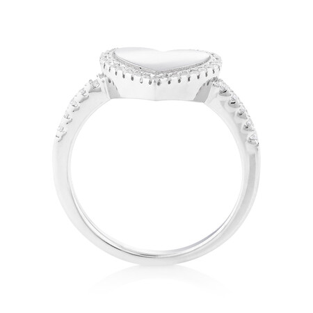 Heart Ring with Cubic Zirconia in Sterling Silver Heart Ring with Cubic Zirconia in Sterling Silver
