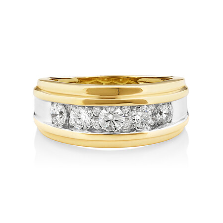 Men's Ring with 1 1/4 Carat TW of Diamonds in 14kt Yellow Gold Men's Ring with 1 1/4 Carat TW of Diamonds in 14kt Yellow Gold