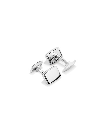 Men's Silver Rectangle Cufflinks Men's Silver Rectangle Cufflinks