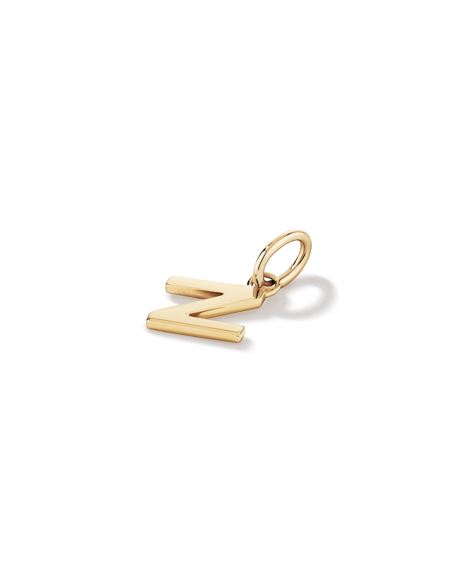 Letter N Initial Pendant in 10kt Yellow Gold