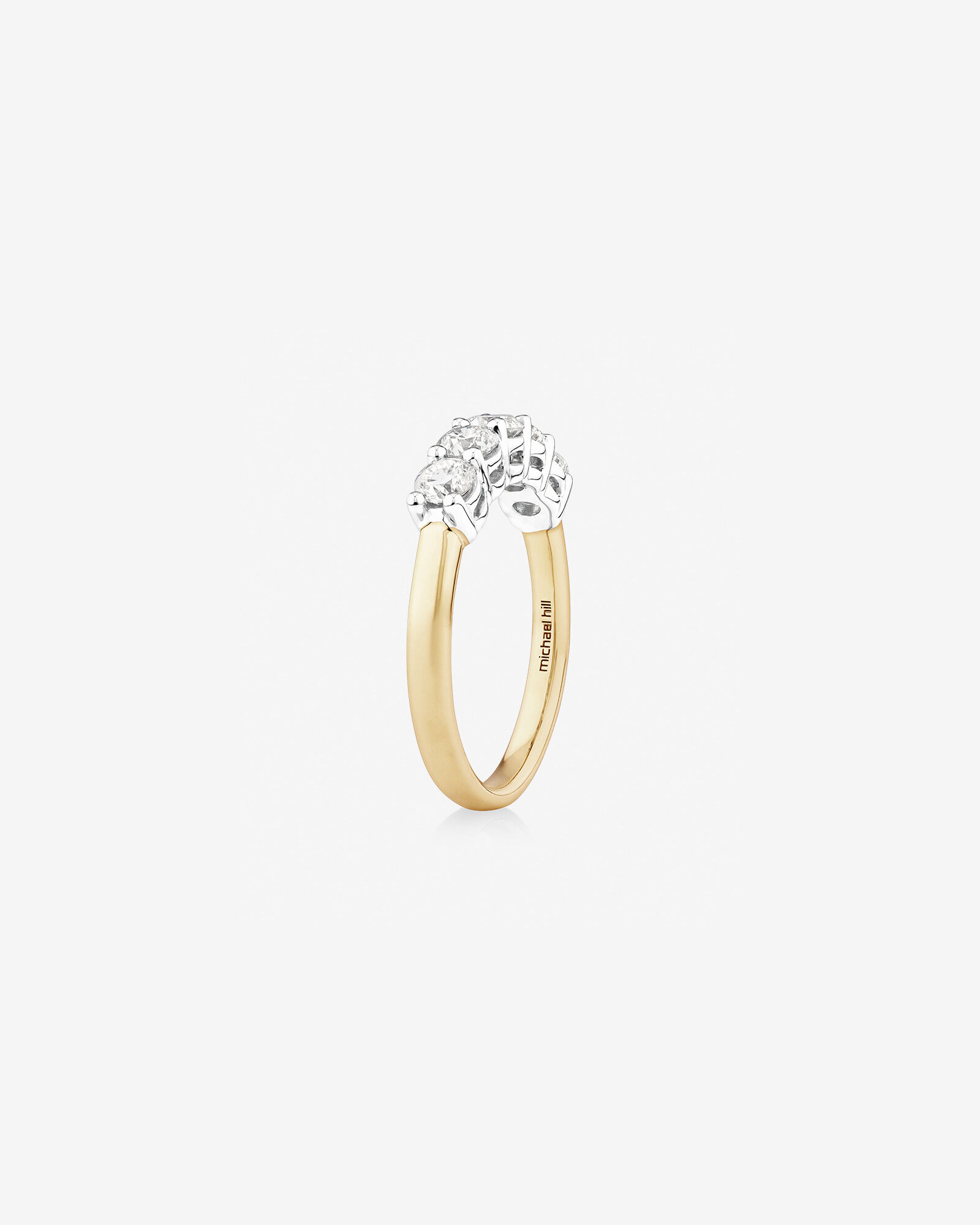 Evermore 5 Stone Wedding Band with 1 Carat TW of Diamonds in 14kt Yellow/White Gold