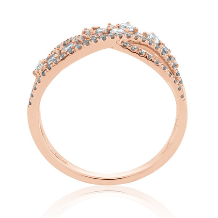 Ring with 0.50 Carat TW of Diamonds in 10kt Rose Gold Ring with 0.50 Carat TW of Diamonds in 10kt Rose Gold