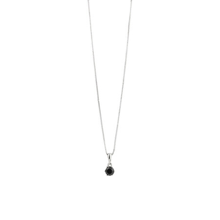 Pendant with Black Cubic Zirconia in Sterling Silver Pendant with Black Cubic Zirconia in Sterling Silver