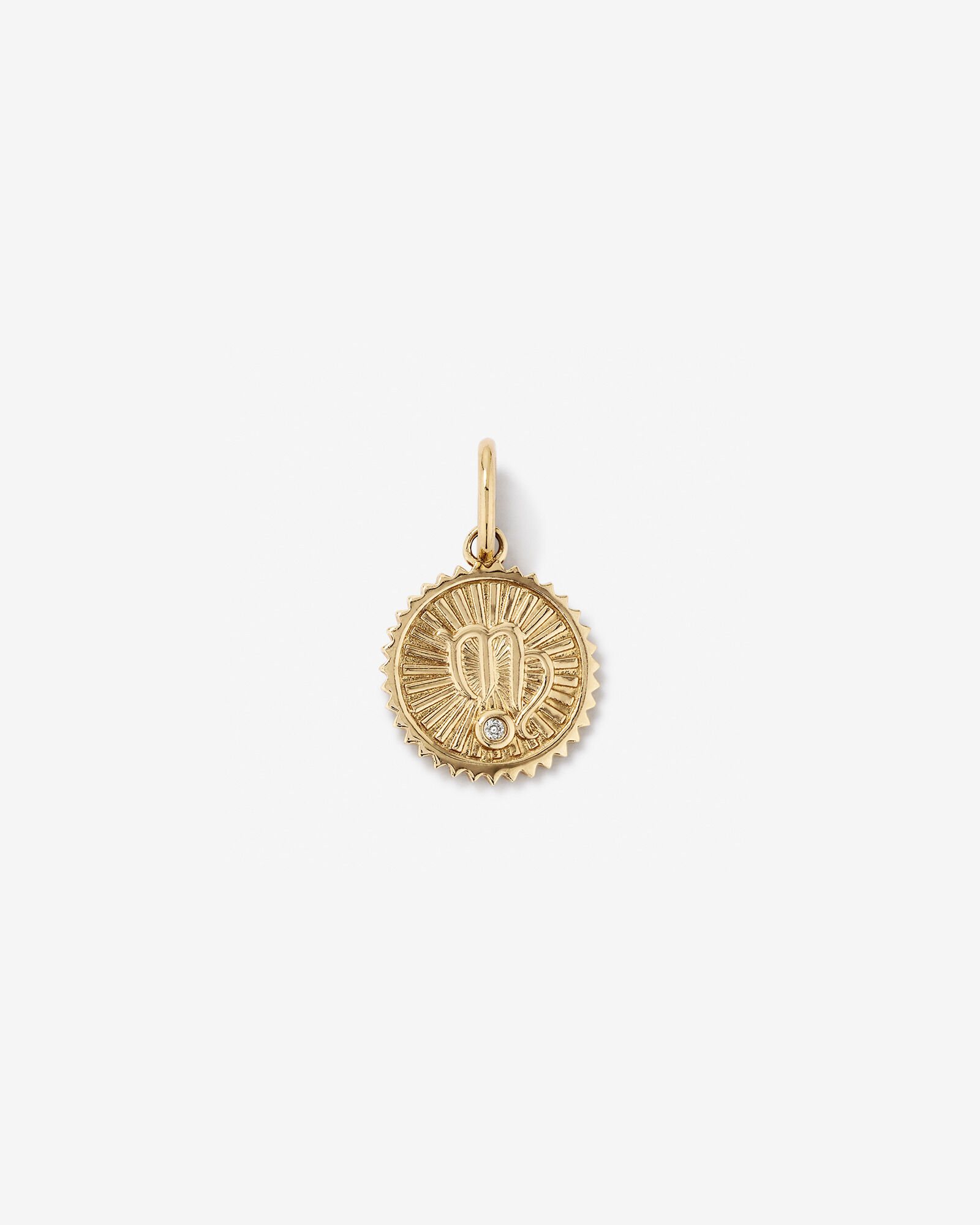 Diamond Accent Virgo Zodiac Pendant in 10kt Yellow Gold
