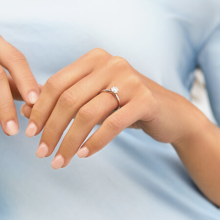Michael Hill Solitaire Engagement Ring with a 0.70 Carat TW Diamond with the De Beers Code of Origin in Platinum Michael Hill Solitaire Engagement Ring with a 0.70 Carat TW Diamond with the De Beers Code of Origin in Platinum