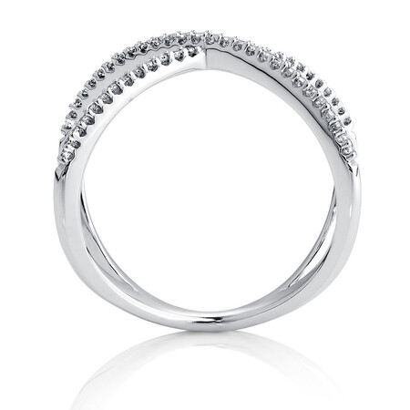 Geometric Ring with 0.20 Carat TW of Diamonds in Sterling Silver Geometric Ring with 0.20 Carat TW of Diamonds in Sterling Silver