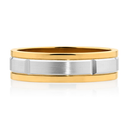Men's Wedding Band in 10kt Yellow & White Gold Men's Wedding Band in 10kt Yellow & White Gold