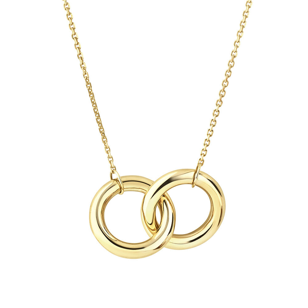 Double ring necklace online