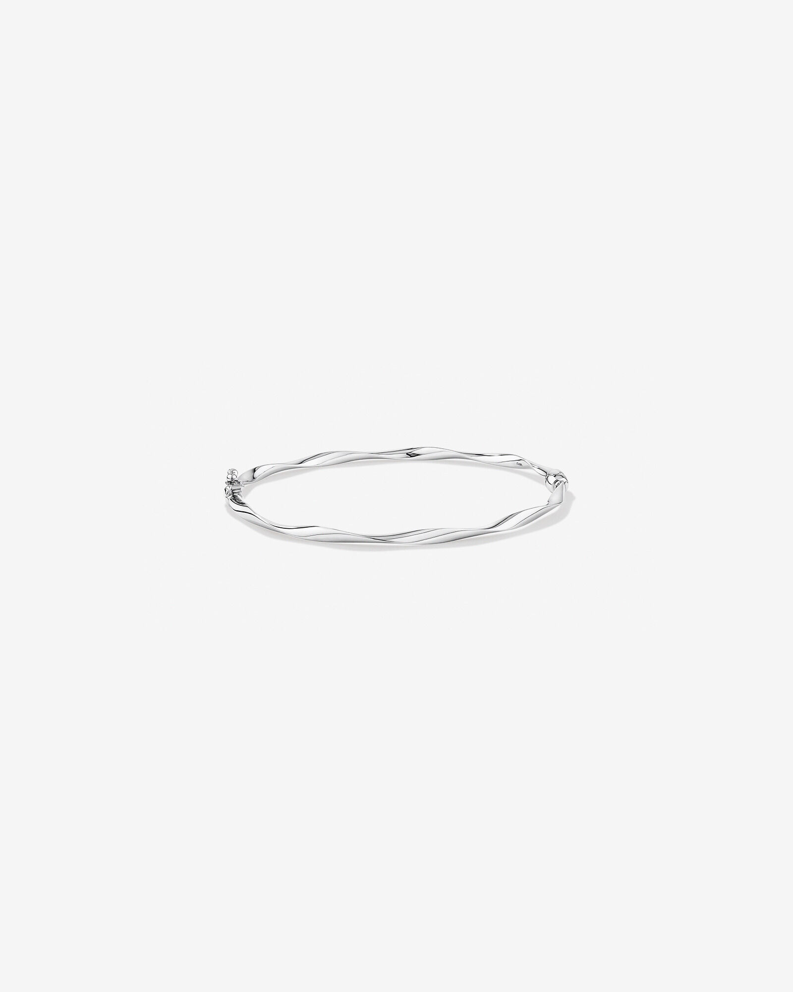 Twist Bangle in 10kt White Gold