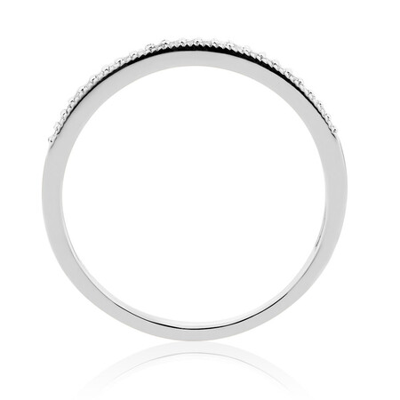Wedding Band with Diamonds in 10kt White Gold Wedding Band with Diamonds in 10kt White Gold