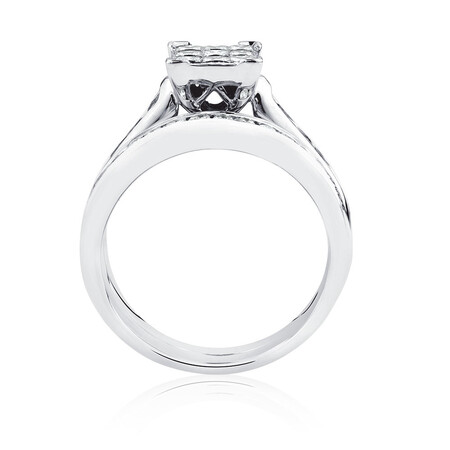 Bridal Set with 1 Carat TW of Diamonds in 14kt White Gold Bridal Set with 1 Carat TW of Diamonds in 14kt White Gold