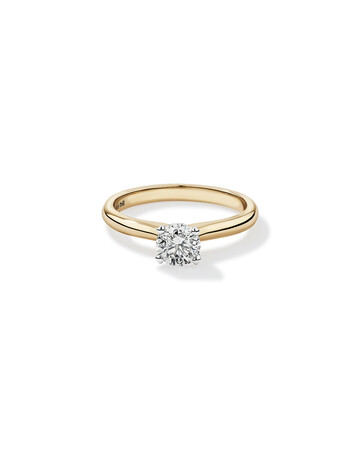 Certified Solitaire Engagement Ring with a 0.70 Carat TW Diamond in 14kt Yellow & White Gold Certified Solitaire Engagement Ring with a 0.70 Carat TW Diamond in 14kt Yellow & White Gold