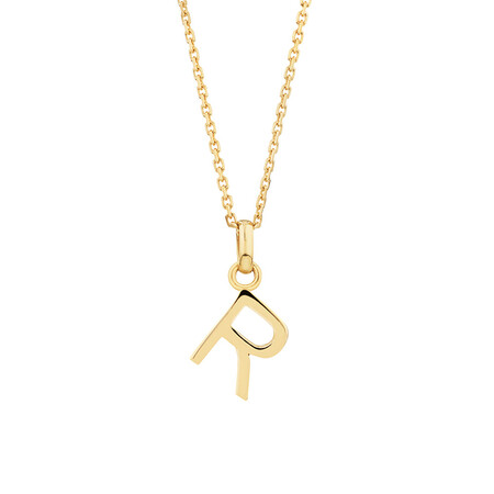 R Initial Pendant in 10kt Yellow Gold R Initial Pendant in 10kt Yellow Gold