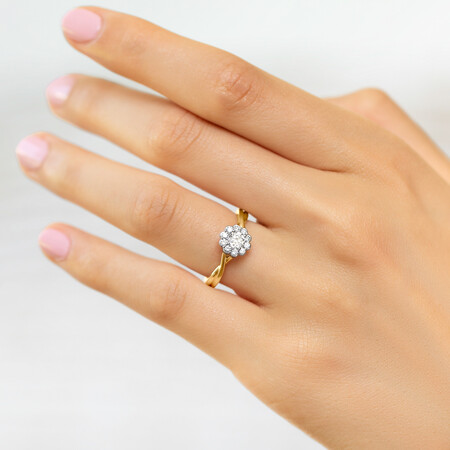 Southern Star Engagement Ring with 1/2 Carat TW of Diamonds in 14kt Yellow & White Gold Southern Star Engagement Ring with 1/2 Carat TW of Diamonds in 14kt Yellow & White Gold