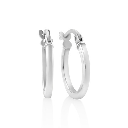Square Tube Hoops in 10kt White Gold Square Tube Hoops in 10kt White Gold
