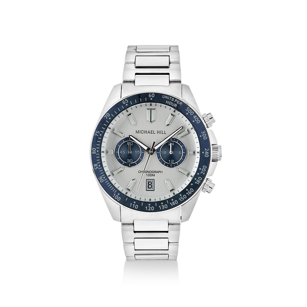 White chronograph watch cheap