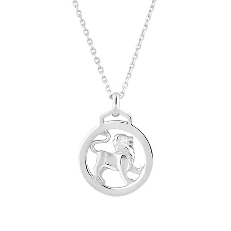 Leo Zodiac Pendant in Sterling Silver