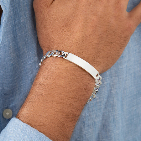 21cm (8.5") Identity Bracelet in Sterling Silver 21cm (8.5") Identity Bracelet in Sterling Silver
