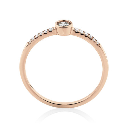 Promise Ring with 0.16 Carat TW of Diamonds in 10kt Rose Gold Promise Ring with 0.16 Carat TW of Diamonds in 10kt Rose Gold