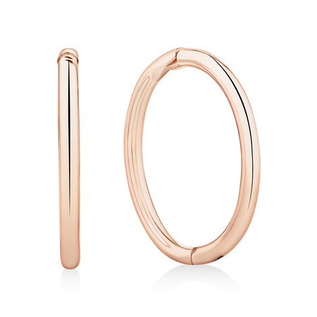 14mm Sleeper Earrings in 10kt Rose Gold 14mm Sleeper Earrings in 10kt Rose Gold