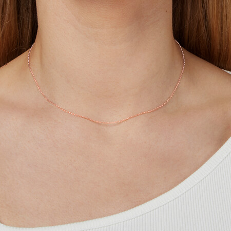 40cm (16") Hollow Belcher Chain in 10kt Rose Gold 40cm (16") Hollow Belcher Chain in 10kt Rose Gold
